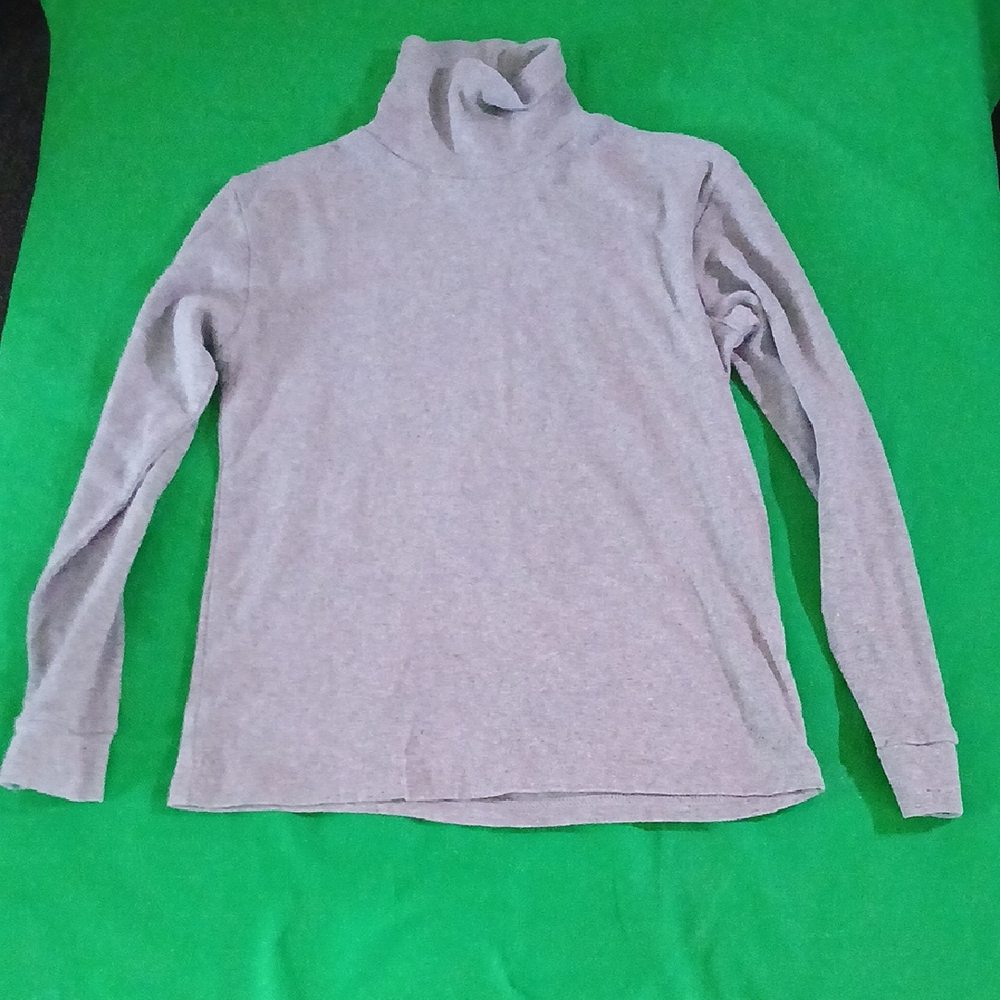 Gray Long Sleeve Kids Turtleneck Tee